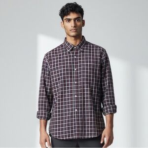 T HARRIS men’s 100% cotton, long sleeve plaid shirt excellent condition large